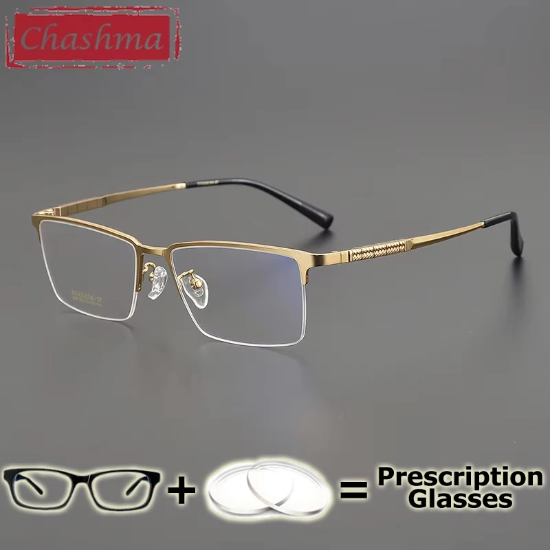 

Chashma Prescription Glasses Pure Titanium Men Progressive Anti Reflection Gentlemen Eyewear Recipe Optical Eyeglasses Frames