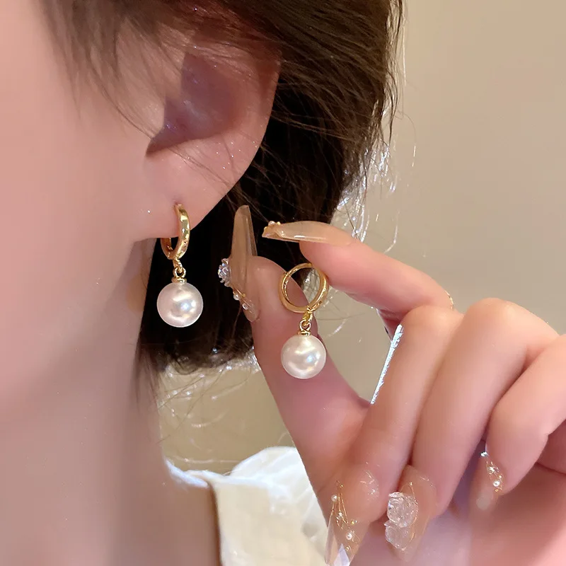 

925 Sterling Silver Engagement Jewelry For Women Pearl Earrings Elegant Accessories Wholesale Jewellery Money 925