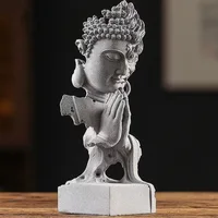 Sandstone Evil And Buddha Abstract Figure Statue Monkey King SculptureHome Living Room, Office Garden, Fish Tank Art Deco Statue 4