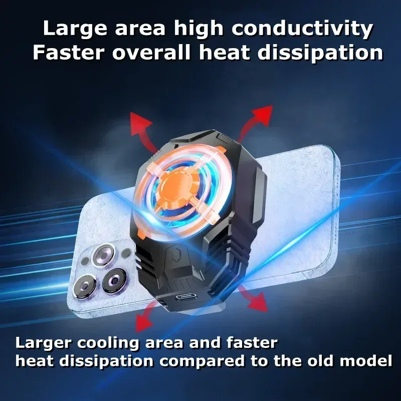 S19 Back-clip Mobile Phone Cooler 2 Gears Adjustment Semiconductor Cooling Fan Radiator for IOS Android PUBG Gaming Accessories