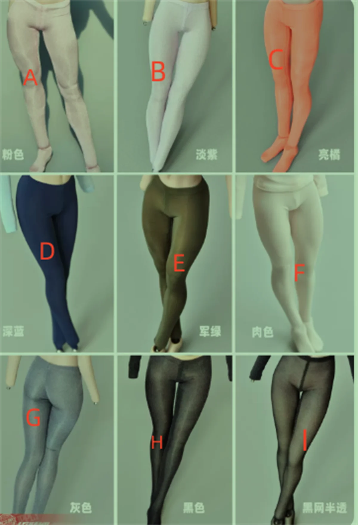 

1/6 Scale stockings Women's High Elasticity legg Pant Soldier Stretch Tights Model for 12 inches Tbl Ph Solider Action Figure