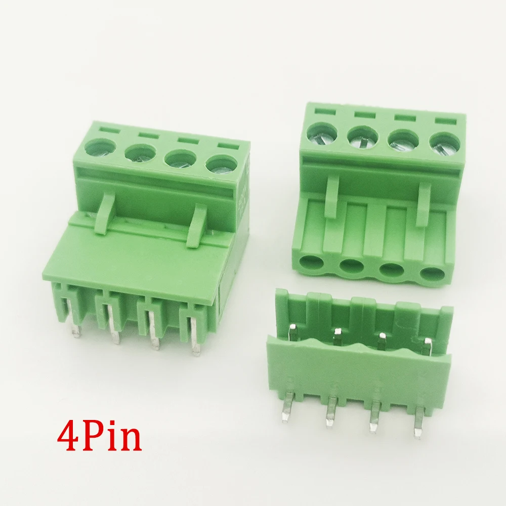 5Pair Pitch 5.08mm PCB Screw Terminal Block 2EDG 5.08mm 2P-12Pin Right Angle Plug-in Type Male Plug Female Socket Wire Connector