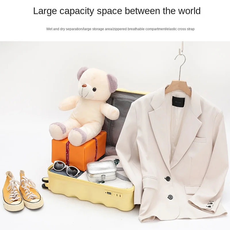 20-дюймовый чемодан на колесиках унисекс с разнонаправленными колесами, 26-дюймовый дорожный чемодан с кодовым замком, прочный чемодан для салона