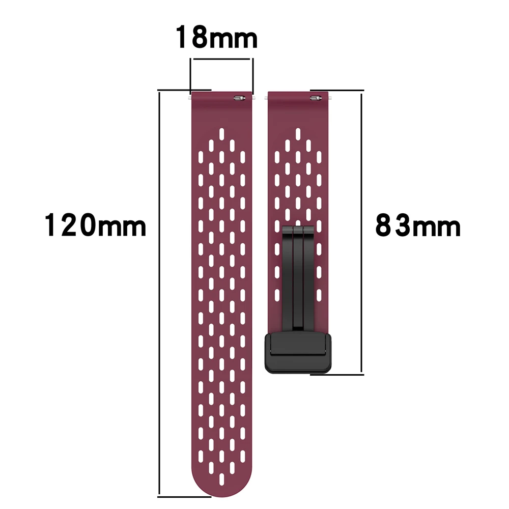 Pulseira esportiva de 18mm para huawei watch gt5 41mm/gt5 pro 42mm pulseira de relógio inteligente pulseira de silicone premium respirável dobrável