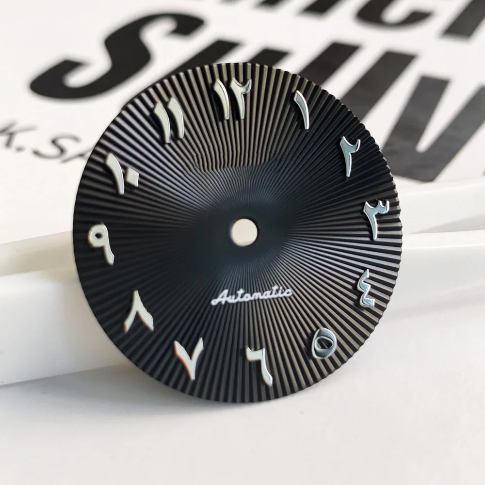 28.5mm Arabic Numeral Non Luminous Dial Suitable For NH35 And NH36 Men's Mechanical Movements