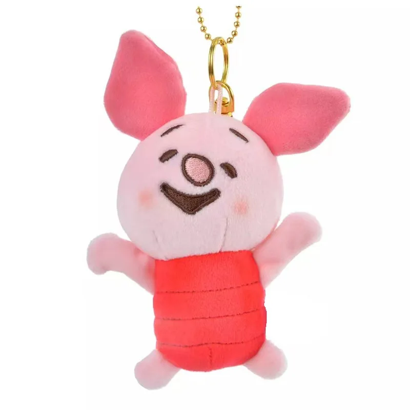 Miniso Winnie The Pooh พวงกุญแจของเล่นน่ารักกระเป๋าตกแต่งการ์ตูนคู่ตุ๊กตา Plush ประณีตพวงกุญแจรถ ﻿ ﻿ ﻿