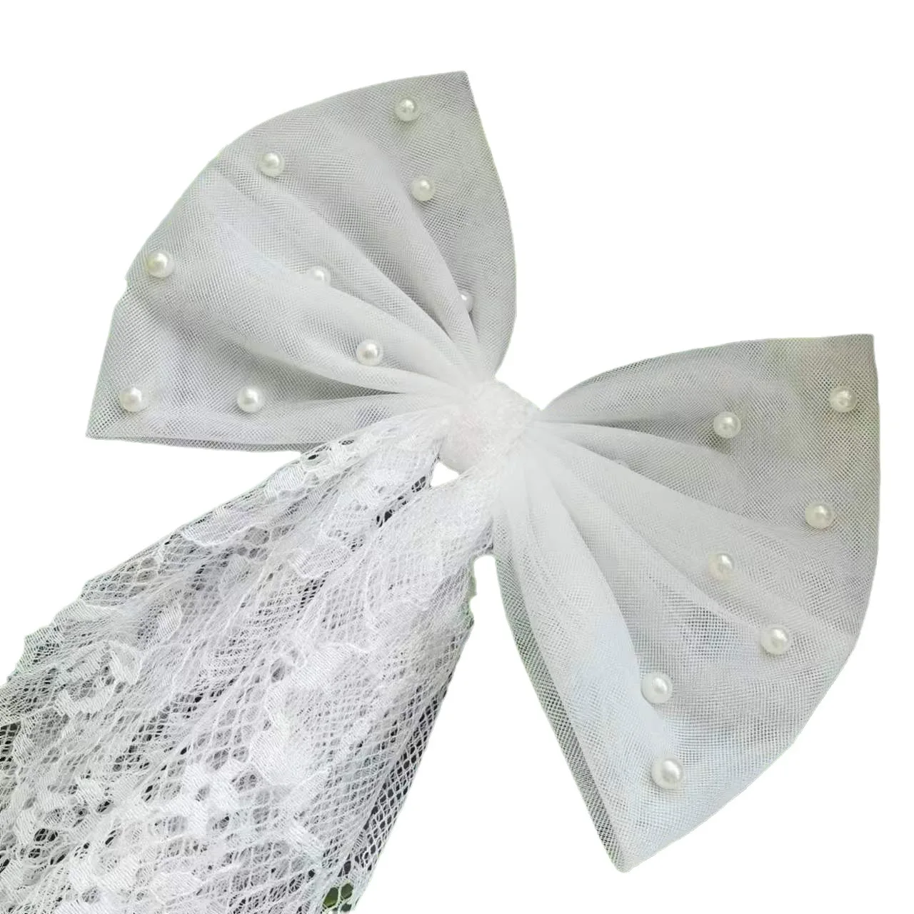 Diadema con lazo de perlas para novia, accesorio para el cabello, banda coreana para el pelo, cinta para boda, horquilla para novia, 40cm