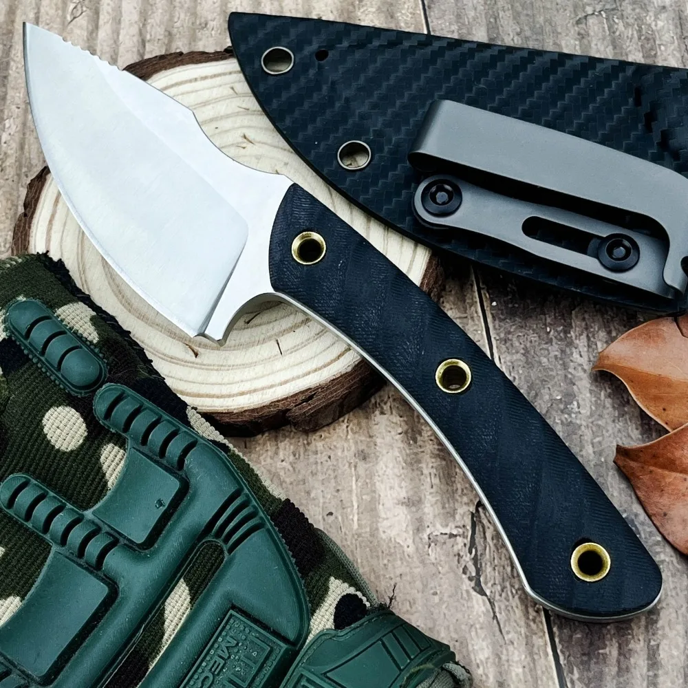 

Новый стильный многофункциональный походный нож с фиксированным клинком из стали 8Cr13Mov, рукоять G10, прямой EDC-нож для туризма, инструмент для нарезки фруктов