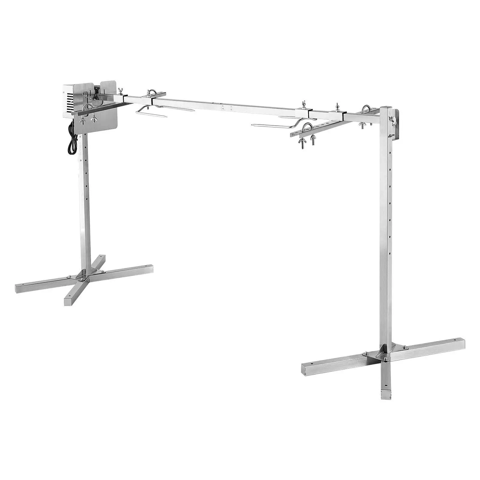 Rotisserie Grill, AC120V 8 Level Height Electric Kit, BBQ Rotisseries with 132 lbs Load Capacity, 38W Motor, Stainless Steel