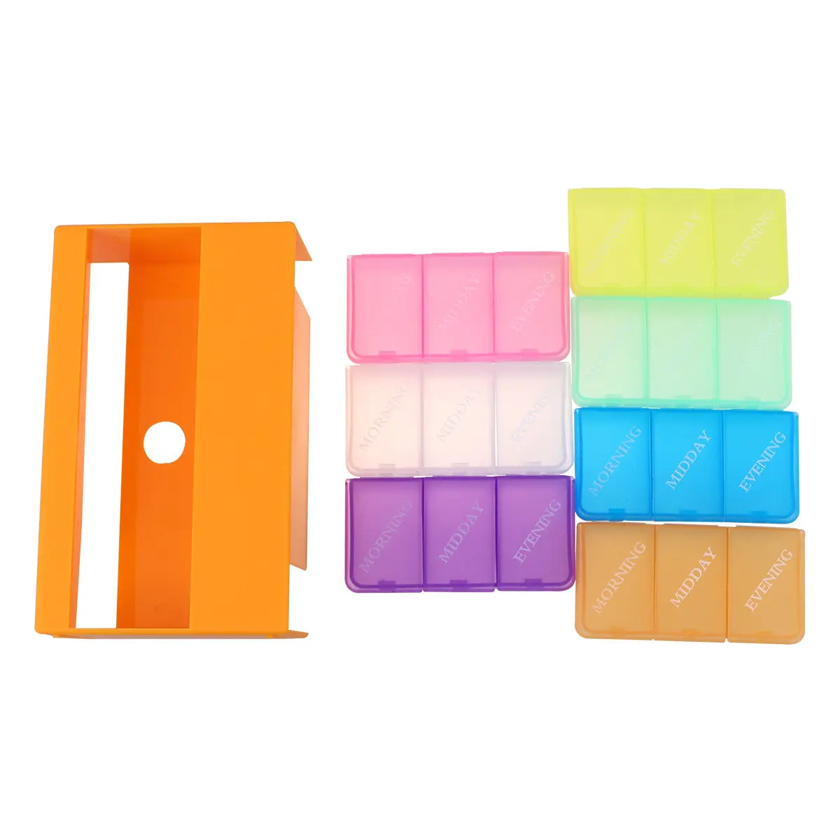 

Пластиковый контейнер для таблеток на 21 ячейку, многофункциональный органайзер для хранения, портативный мини-органайзер для путешествий, шкатулка для украшений