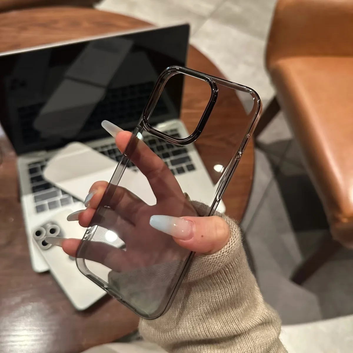 حافظة لهاتف آيفون 16 15 14 Plus 13 12 11 Pro Max غطاء خلفي شفاف مقاوم للصدمات #3