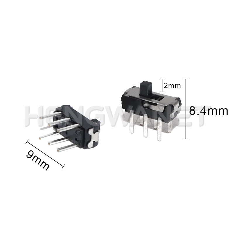 20PCS MSS22D18 Mini Miniature DIP Slide Switch 2P2T 6Pin Handle High 2MM For DVD Switch