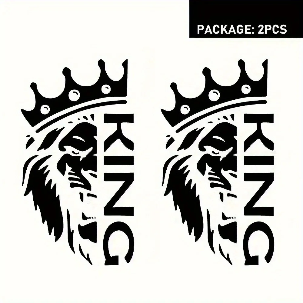 

Водонепроницаемая виниловая наклейка для автомобиля, бампера, ноутбука: Лев, Корона, Король (вырезанная по контуру)