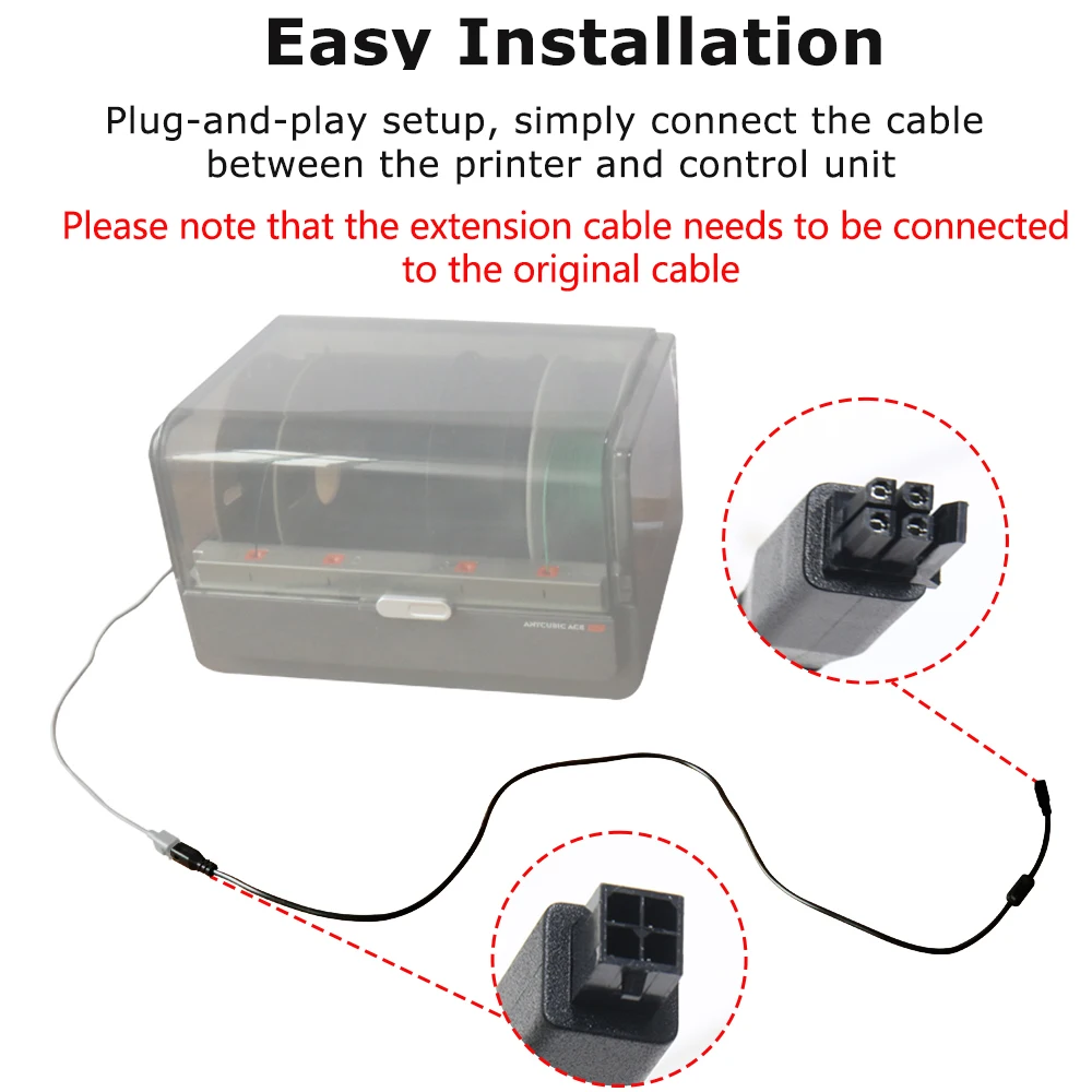 For Anycubic Kobra 3 Extension Cable ACE 4-pin ACE Pro Extension