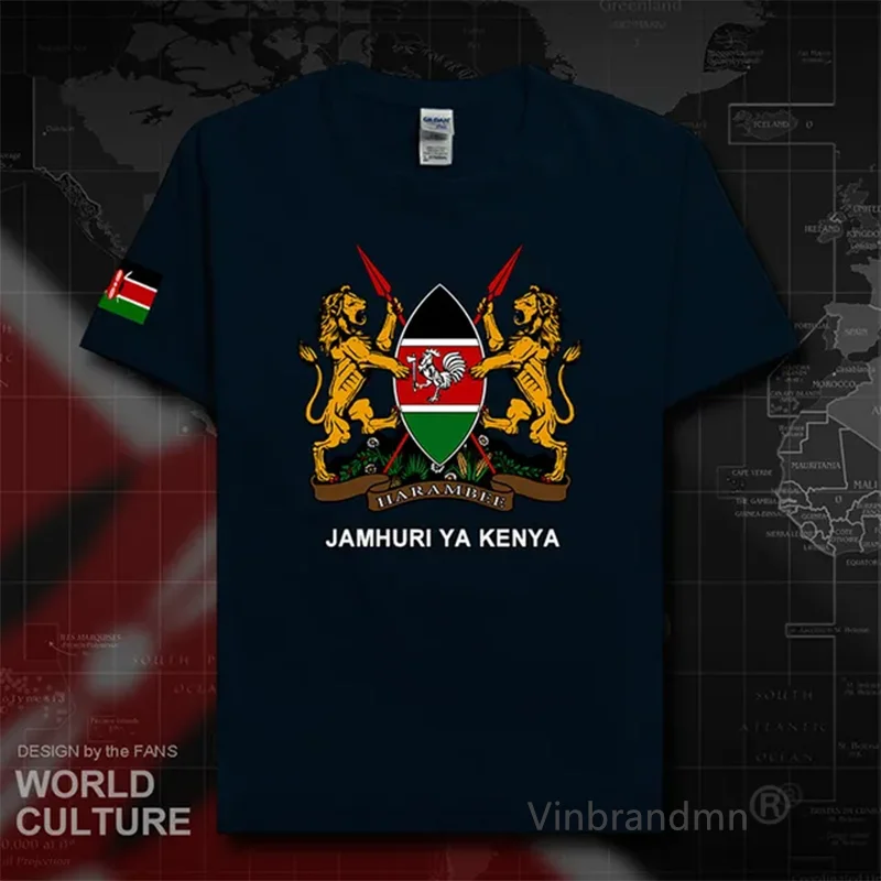 Republic of Kenya Kenyan Men T Shirt Fashion Jerseys Nation Team 100% Cotton T-shirt Country Sporting Clothing Tees KEN tshirt