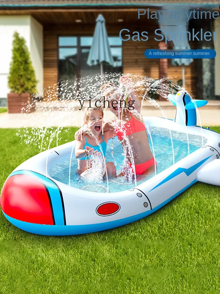 ZC Inflatable Spray Pond Small Swimming Pool Children's Home Children's Water Toys Baby Outdoor Baby Bath Pool