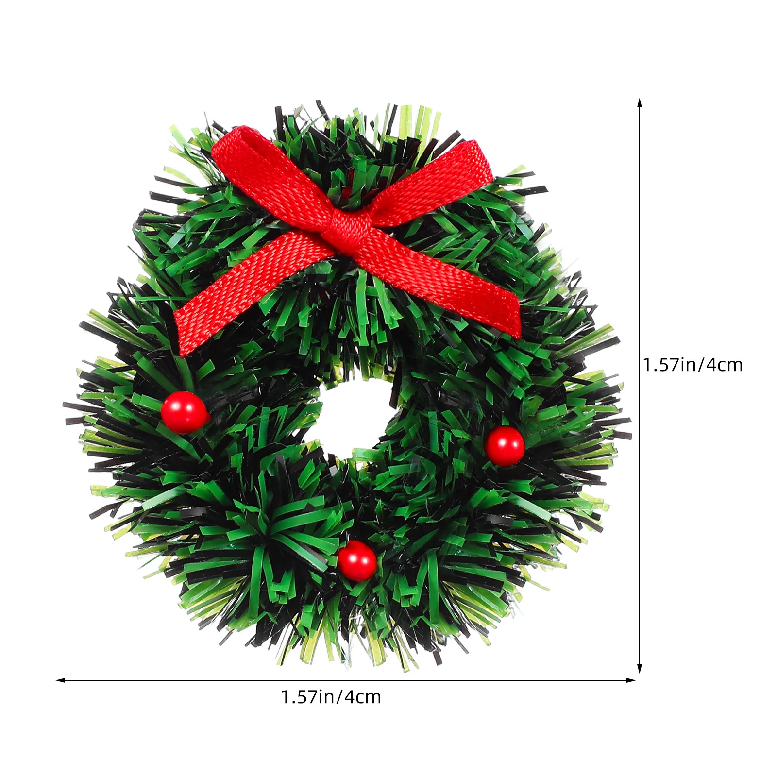 5 قطعة إكليل عيد الميلاد الصغير الاحتفالي المقاوم للتشوه مثالي لديكور قرية العطلات DIY مشهد صياغة عيد الميلاد المصغر