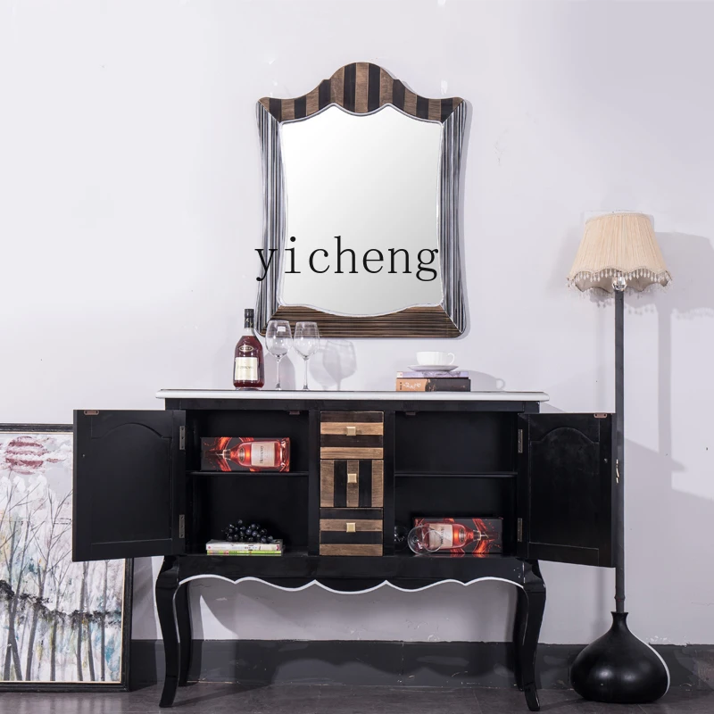 

ZZ simple entrance entrance cabinet, living room solid wood decorative cabinet, light luxury economy villa foyer, side storage
