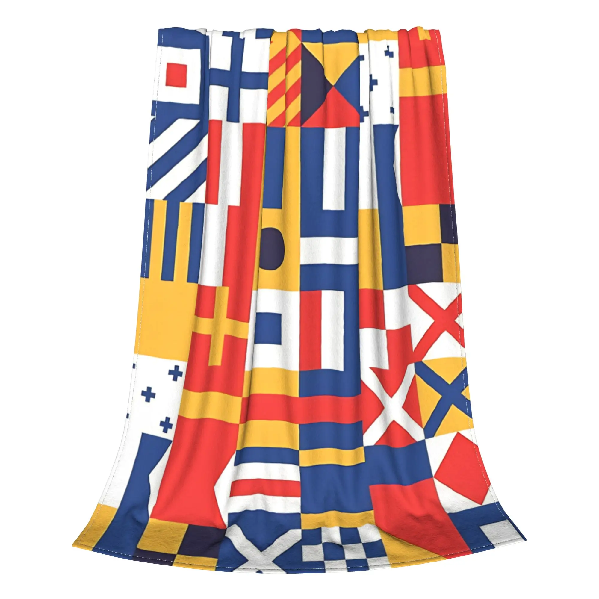 1PC Maritime Nautical Color Home Room Decorations Winter Blankets For Adults Bedding Home Interior Sofa Knee