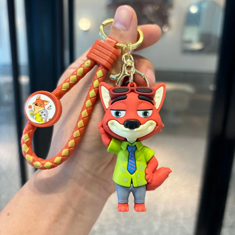 Hot Zootopia Judy Hopps & Nick Wilde paar sleutelhangerset - schattig konijn en vos autosleutelhangers rugzakbedels voor fans koppels kinderen