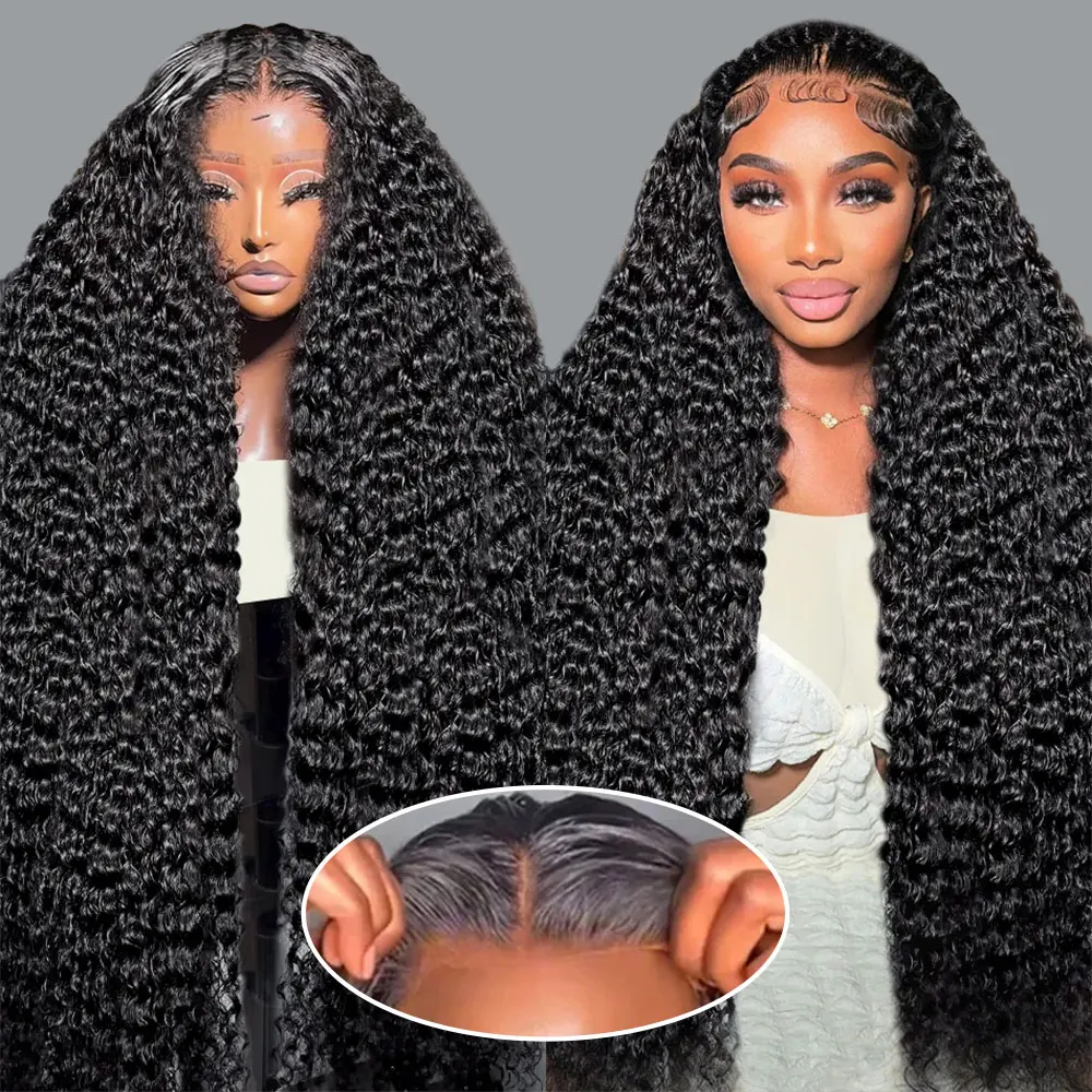 Brasilia nische Dichte Deep Wave Echthaar Perücken 13x4 leimloses Echthaar bereit zu gehen Perücke Remy Echthaar Perücken für Frauen zum Verkauf