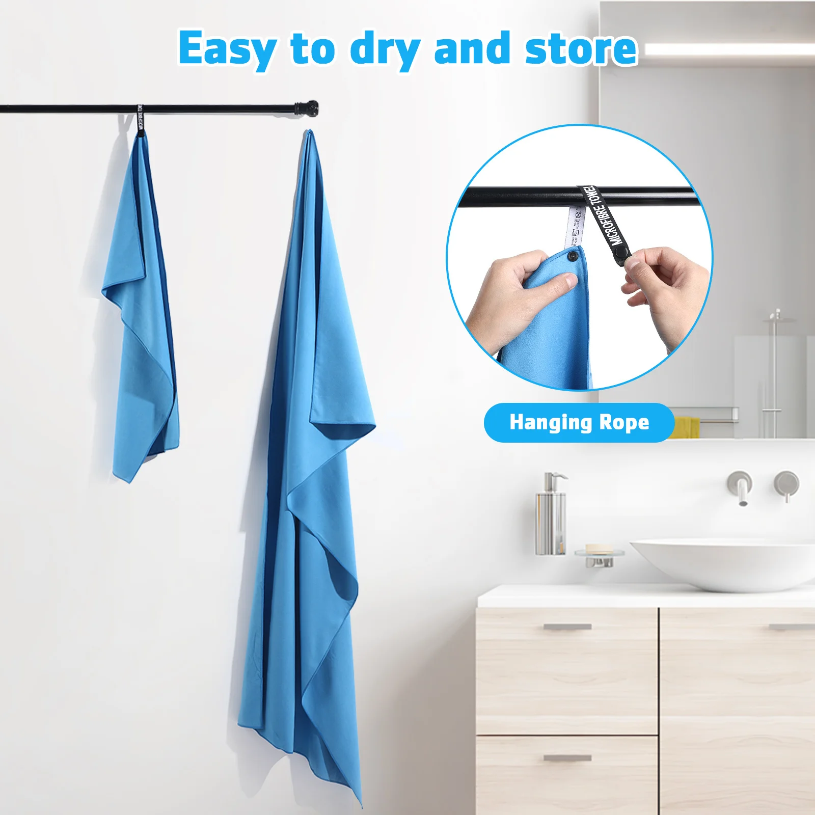 

1Set Quick Drying Sports Towel Large Microfiber Beach Towel Portable Travel Gym Shawl Absorbent Sand Resistant Outdoor Swimming