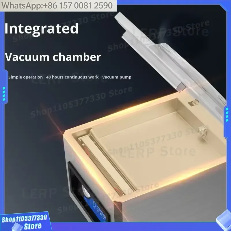 Single-chamber Electric Semi-automatic Vacuum Sealing Machine Seafood Film/Pouch Commercial Home Use Dual Voltage Energy