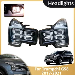 For Trumpchi GAC GS8 GE 2017 2018 2019 2020 2021 LED Front Headlight Assembly Running Fog Lamp Light Clear Lens Car Accessories