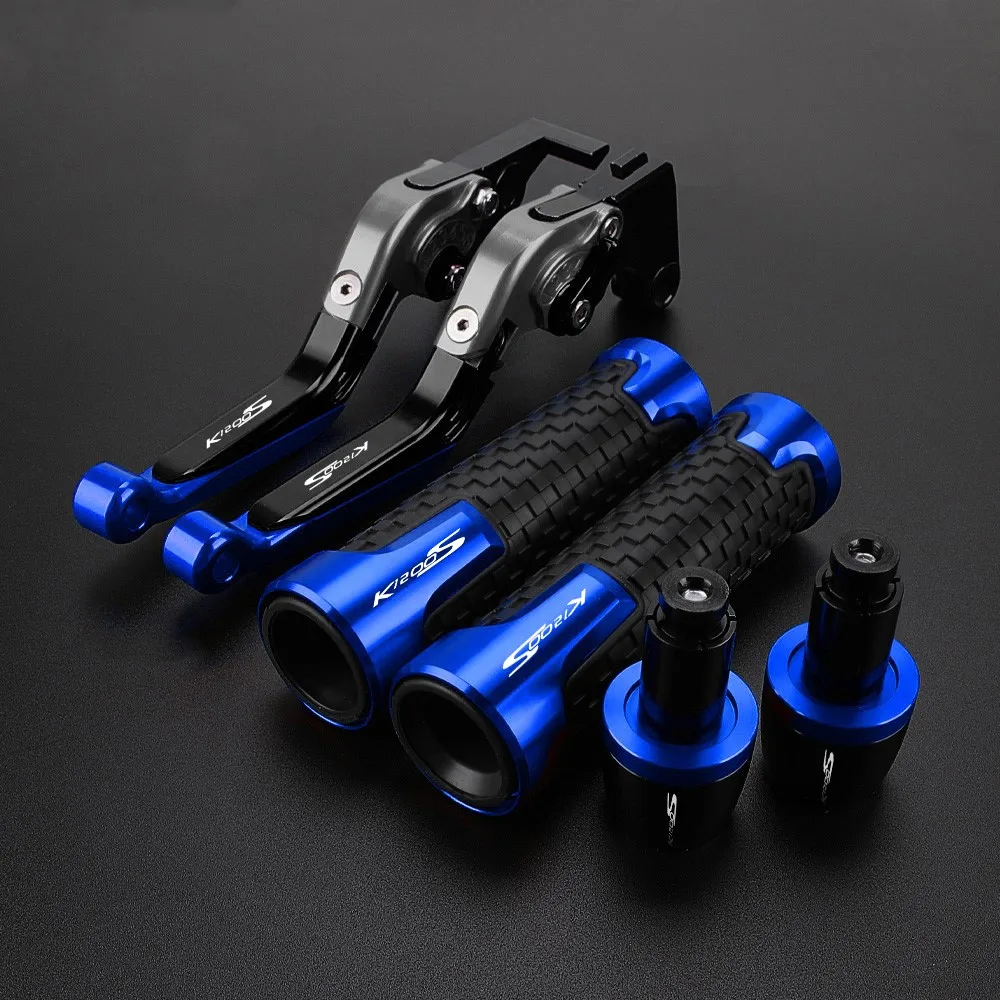 

Motorcycle Adjustable Brake Clutch Levers FIT FOR BMW K1200S 2004 2005 2006 2007 2008 Handlebar Hand Grips Ends K1200S Aluminum