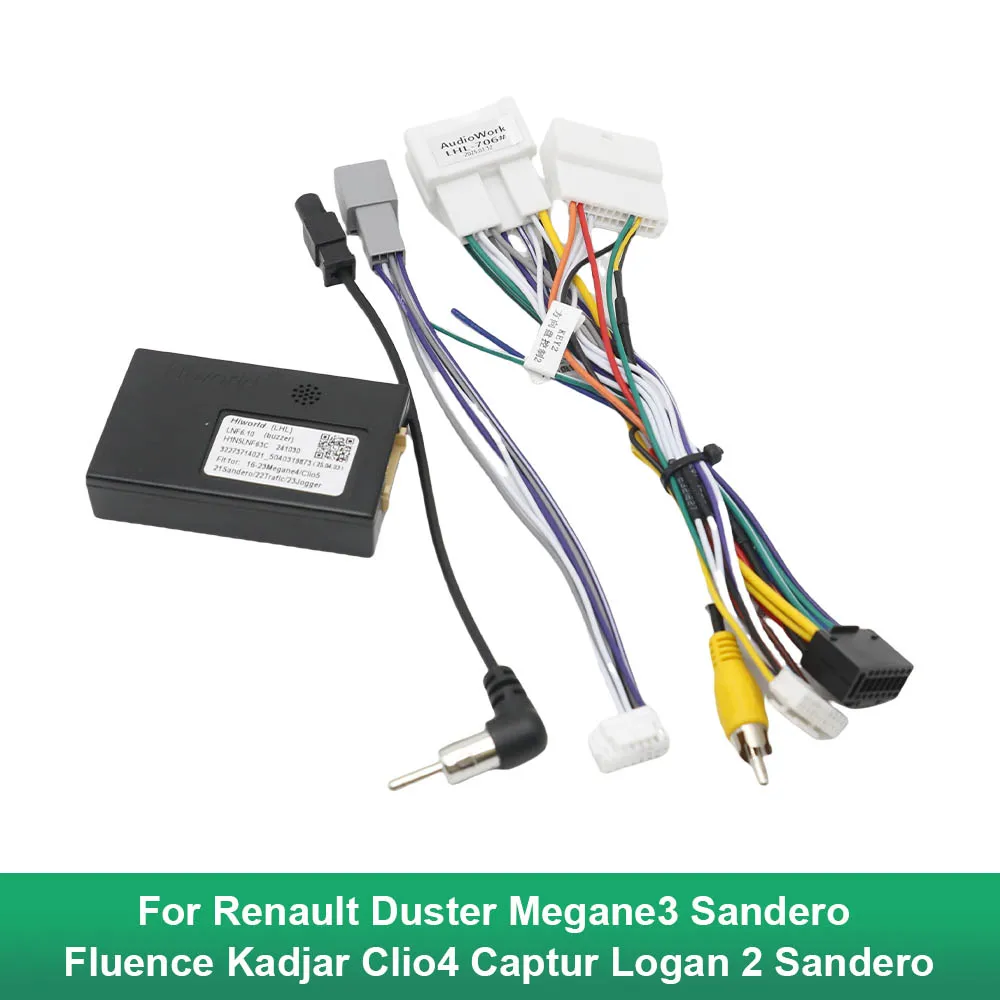 16 Pin Wiring HARNESS CANBUS for Renault Duster Megane3 Sandero Fluence Kadjar Clio4 Captur Logan 2 Sandero 2 Largus 2021 Kangoo