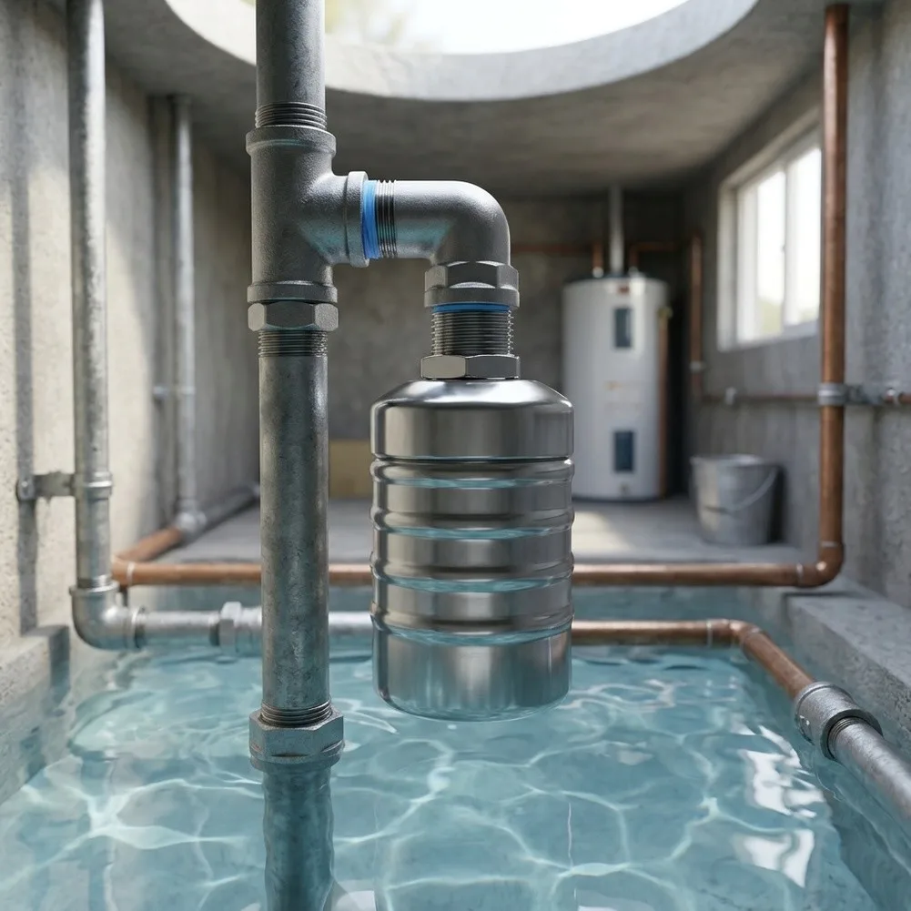 For Livestock Troughs Automatic Water Level Controller 304 Stainless Steel Construction Prevents Water Overflow