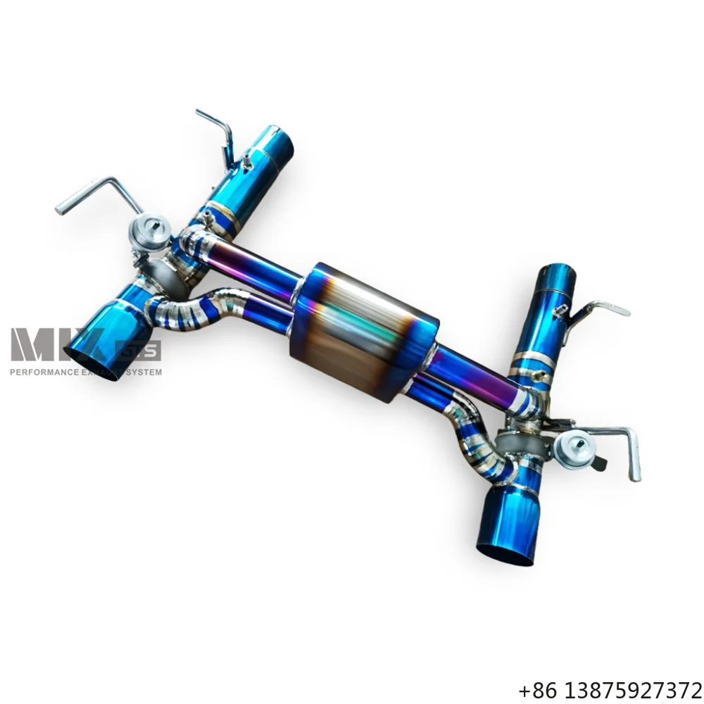 High Performance Titanium Alloy Intelligent Valve Exhaust Pipe for  F8 3.9T 2019-2023 Cat Back Exhaust System Muffler Top