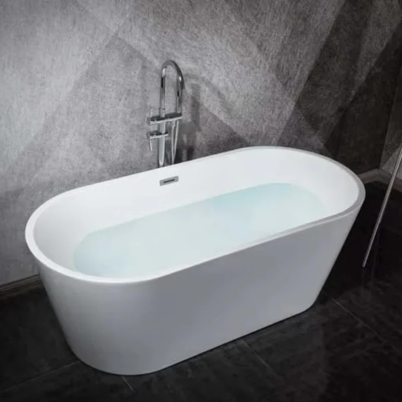 

White Portable Bath Upright Bathroom Fiberglass Bath