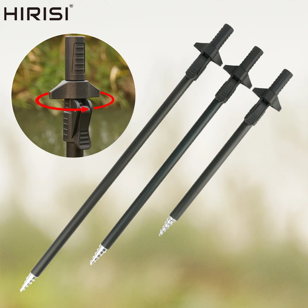 Hirisi Teleskop-Banksticks aus Aluminium zum Karpfenangeln, 1-teilige Rod Pod-Unterstützung |   Essential Angelzubehör BKG5090