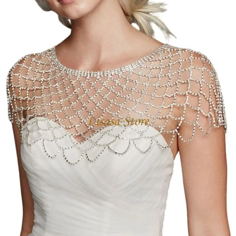 

M6CC Fringed Shoulder Wrap Special Event Bridal Shawl Elegant Cover Up with Tassels