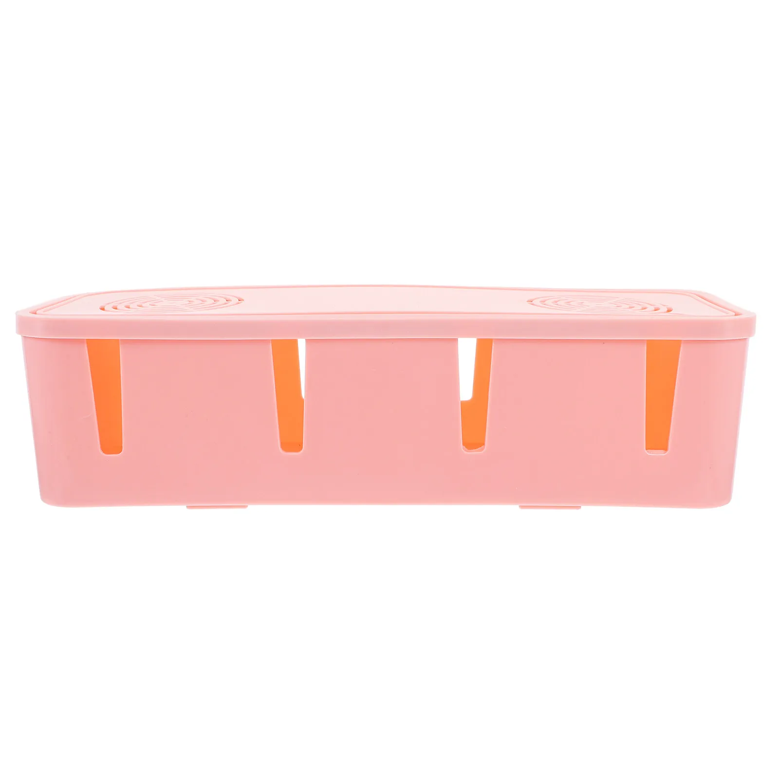 Plug Socket Cable Organizer Box Pink Anti Dust Safety Storage for Power Strip Wire Management Home Office