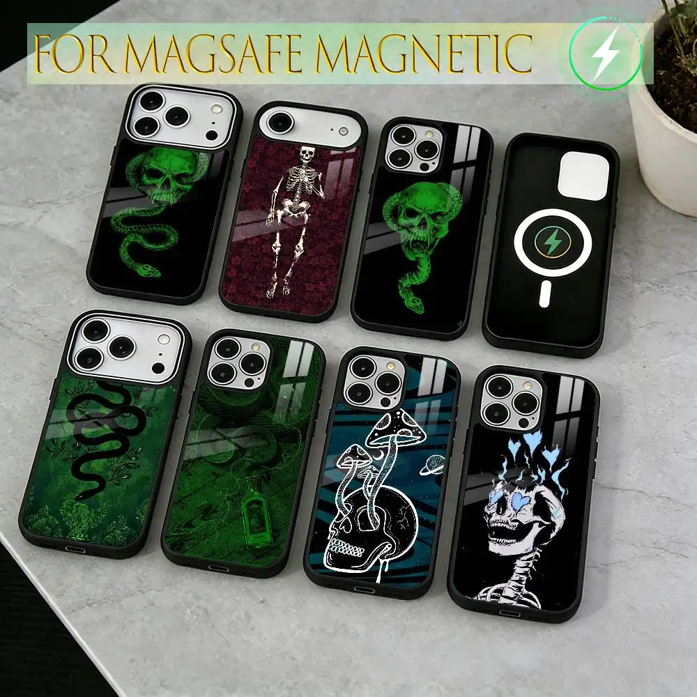 

Snake Totem Phone Case For iPhone17,16,15,14,13,12,11 Plus,Pro Magnetic For Magsafe Wireless Charging