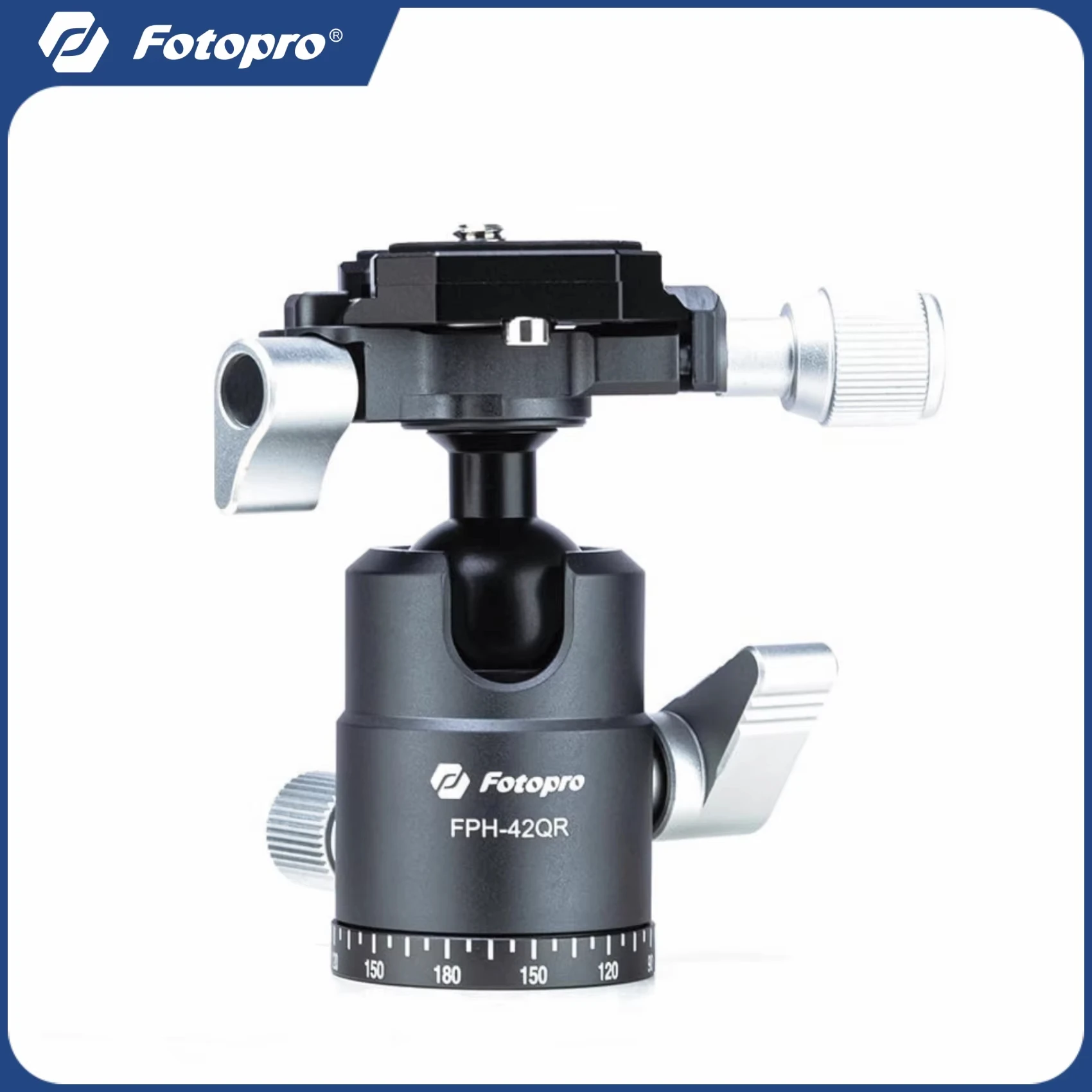 

Fotopro 42QR Camera Tripod Ball Head 1/4" Quick Release Plate 360° Rotating Panoramic Head for X-Aircross 3