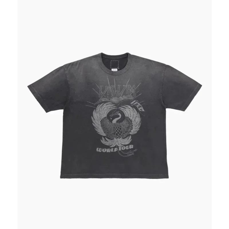 VISVIM WMV kofu 23AW JUMBO CRASH WORLD TOUR distressed crane short sleeves