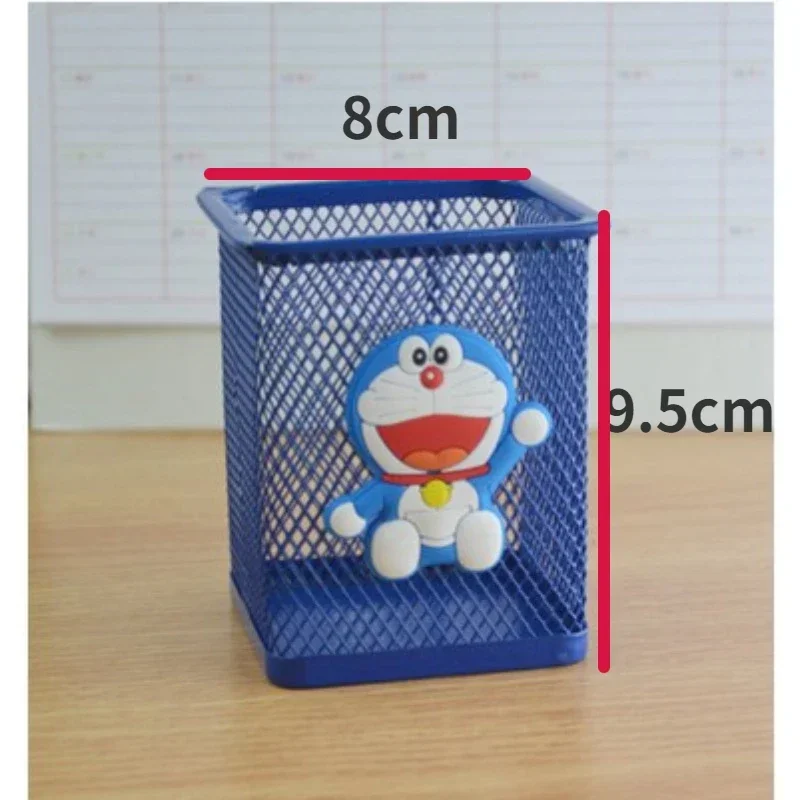 Doraemon Bleistift halter Metall Stift halter Mädchen Junge Desktop-Stift halter Clips Box Schul büro Kinder Briefpapier Make-up Pinsel Lagerung