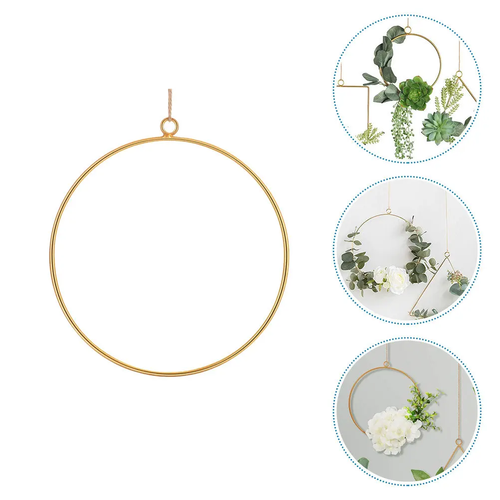 

Metal Wreath Frame Exquisite DIY Wreath Decorative Flower Supply for Wedding Anniversary Events Hanging Flower Frame