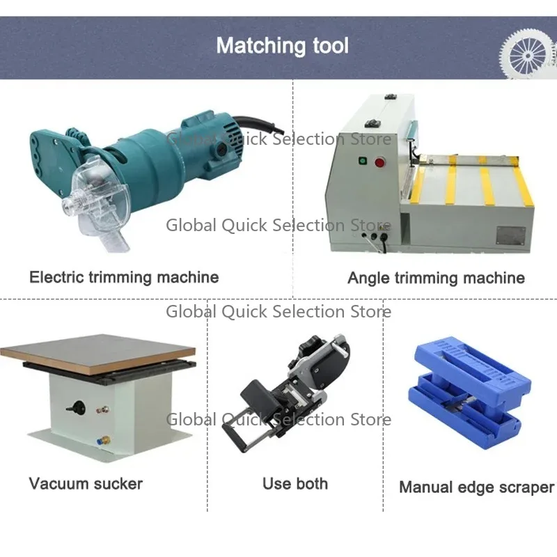 JBD80C Porta-ble Edge Banding Machine Household Hand- Held Curved Straight Line Small Woodworking Wrapper Adjustable Speed