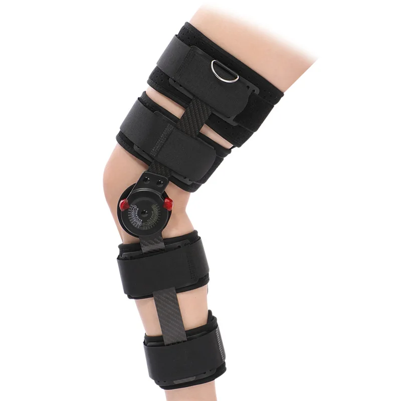 Tutore regolabile per il fissaggio dell'articolazione del ginocchio, tutore per la riabilitazione delle fratture delle infortuni al ginocchio, tutore per le gambe, ginocchiera