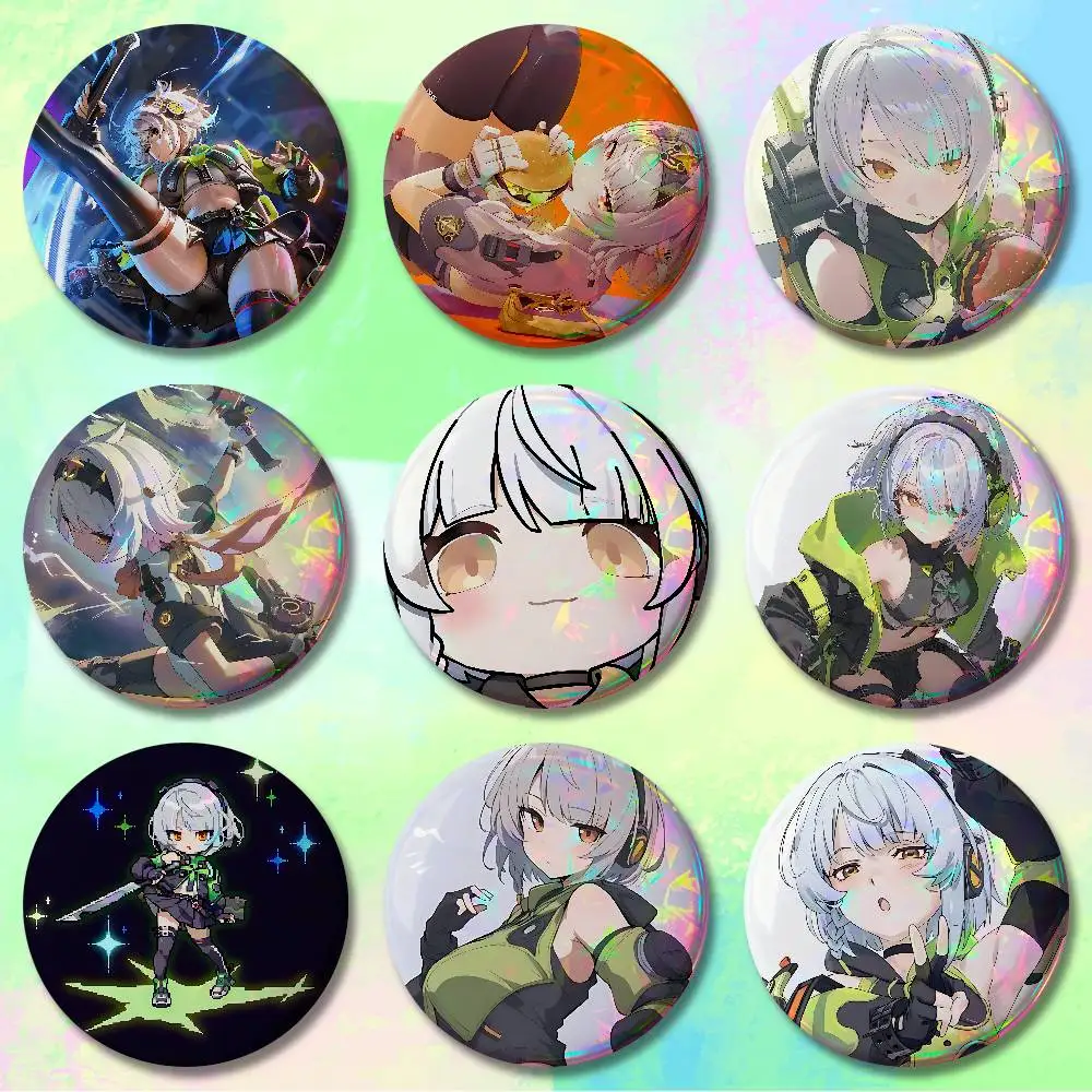 

A-Anby D-Demara ZZZ 58 мм 44 мм HD брошь с принтом значки красивые дерби круглые броши для дисплея булавки для лацканов