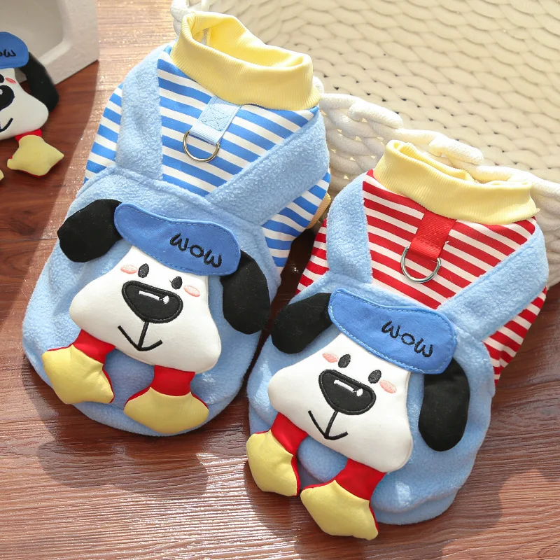 

Winter Pet Dog Clothes Thicker Fleece Coat Jumpsuit Four-legged Down For French Bulldog Puppy Chihuahua Pomermain Suit