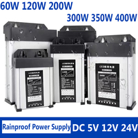 Rainproof Switching Power Supply 220V To 12V Volt 24V 5V 60W 120W 200W 300W 350W 400W AC/DC Power Supply Outdoor Rainproof SMPS