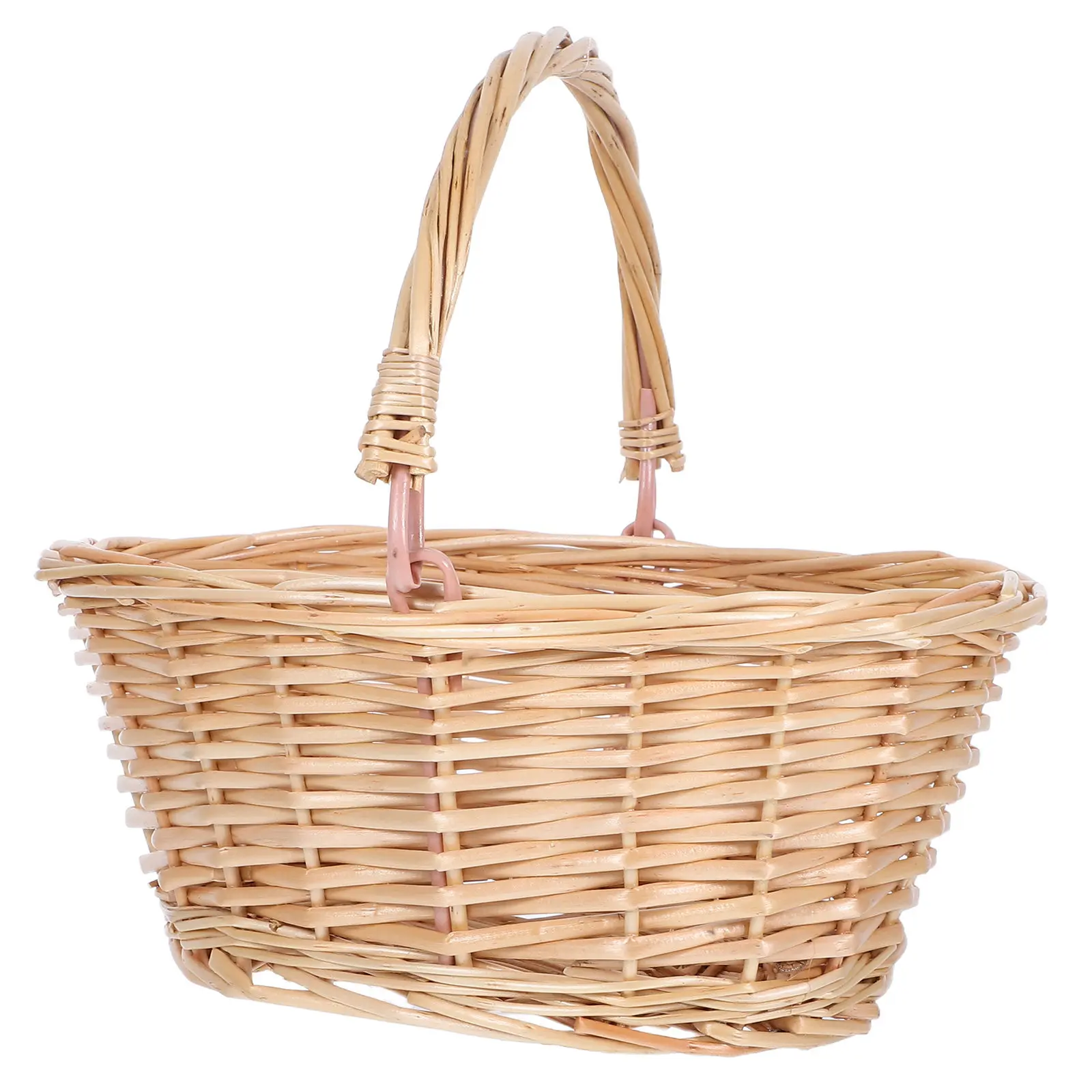 

Handwoven Willow Picnic Basket Large Capacity Portable Basket Flower Fruit Storage for Indoor Outdoor Shopping Baskets