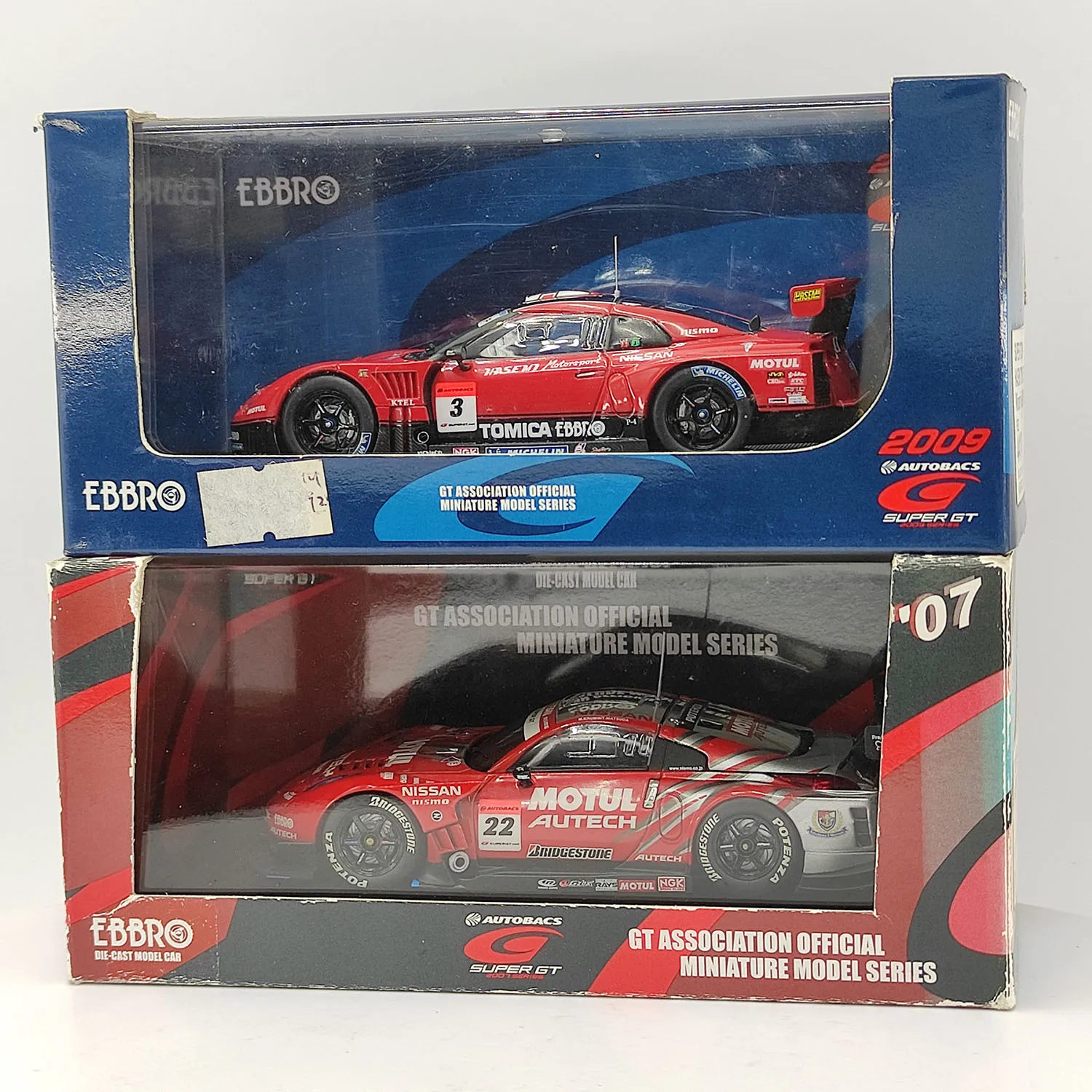 Diecast Ebbro 1:43 Scale Motul Supergt 2007 #22 2009 #3 Alloy Car Model