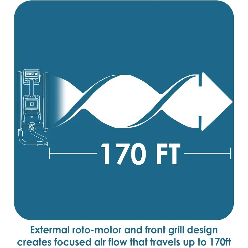 XPOWER FC-300 Ventilatore da pavimento per negozio di utilità, circolatore d'aria industriale resistente ad alta velocità per tutta la stanza, timer, 14 pollici