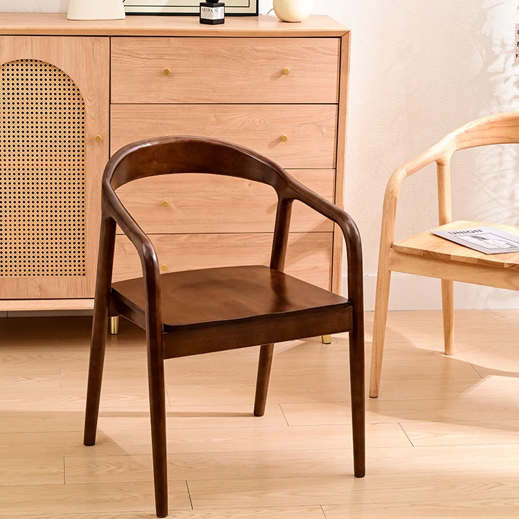 2025 جديد الشمال الإيطالي الحد الأدنى خشب متين الطعام كرسي المنزل مطعم فاخر الراقية الشاي كرسي الضيوف أثاث ديكور المنزل